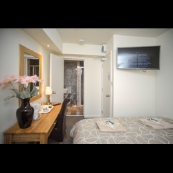 Wide Angle View of Room With Double Bed - Aspland House